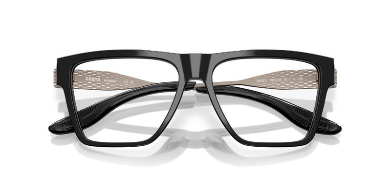 Costa Del Mar Pacific Rise 500 Prescription Eyewear Frames, Black/Demo Lens, 57 mm - Image 5