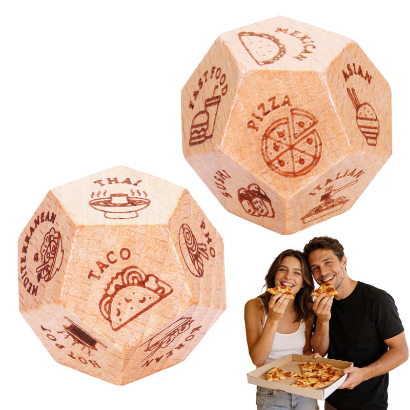 VANLOVEMAC Food Decision Dice Funny Gifts for Men Women Valentines Day Gifts for Girlfriend Boyfriend Couple Food Dice for 5th Anniversary Food Decider Birthday Christmas Stocking Stuffers - Image 3