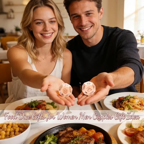VANLOVEMAC Food Decision Dice Funny Gifts for Men Women Valentines Day Gifts for Girlfriend Boyfriend Couple Food Dice for 5th Anniversary Food Decider Birthday Christmas Stocking Stuffers - Image 5
