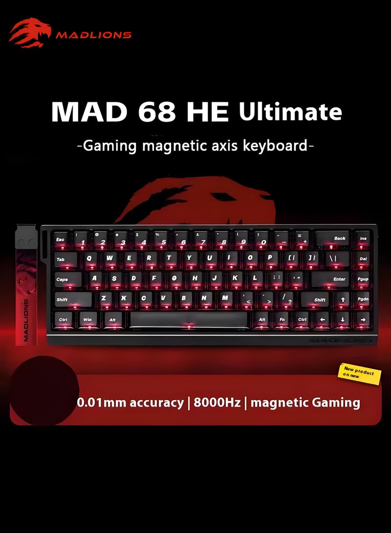 MADLIONS MAD68 HE RGB Gaming Keyboard Mechanical 8000Hz 0.01mm Hot Swap Magnetic Switch FPS Gaming Birthday Gift - Image 1