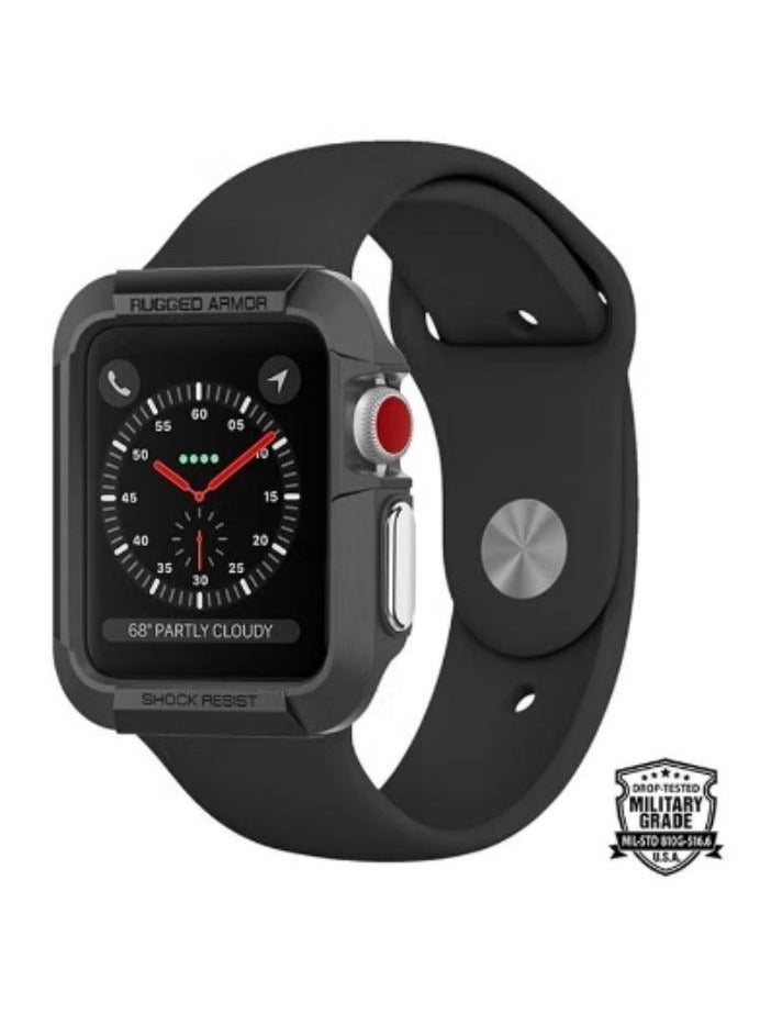 DUNISO Thermoplastic Polyurethane Rugged Armor Case Cover For Apple Watch 40mm Series 3/2/1 Black - Image 3