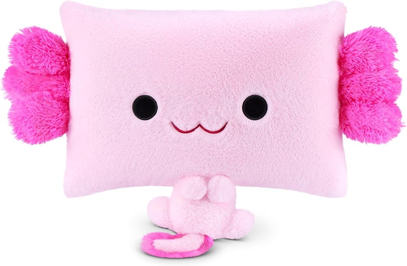 ZURU Pillow Peeps Axolotl 14-Inch Plush Pillow – Series 1 Soft Animal Cuddle Toy - Image 1