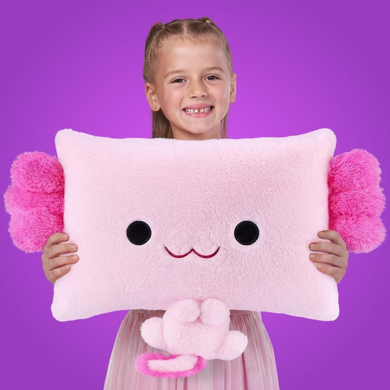 ZURU Pillow Peeps Axolotl 14-Inch Plush Pillow – Series 1 Soft Animal Cuddle Toy - Image 4