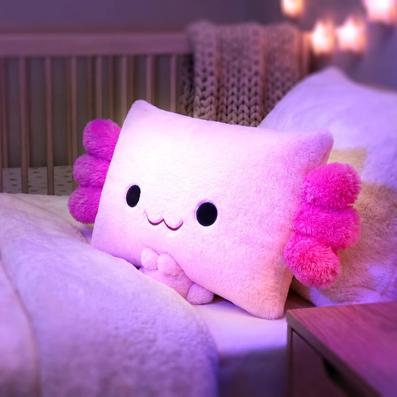ZURU Pillow Peeps Axolotl 14-Inch Plush Pillow – Series 1 Soft Animal Cuddle Toy - Image 2