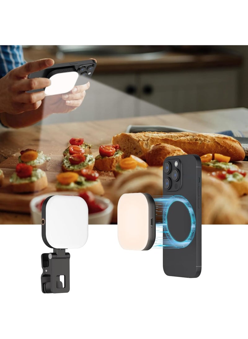 SOLARAE Selfie Light Magnetic, LED Fill Light Compatible with Magsafe, iPhone Light Rechargeable with Clip, for Selfies/TikTok/Zoom Calls/Video Conference/Travel Photography - Image 2