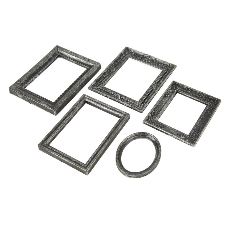 Miniature Photo Frame: Vintage Engraved Durable Plastic - Sufficient Quantity Dollhouse Picture Frame for Dollhouse Decoration, Girls Party Toys, Dollhouse Lovers - Image 5