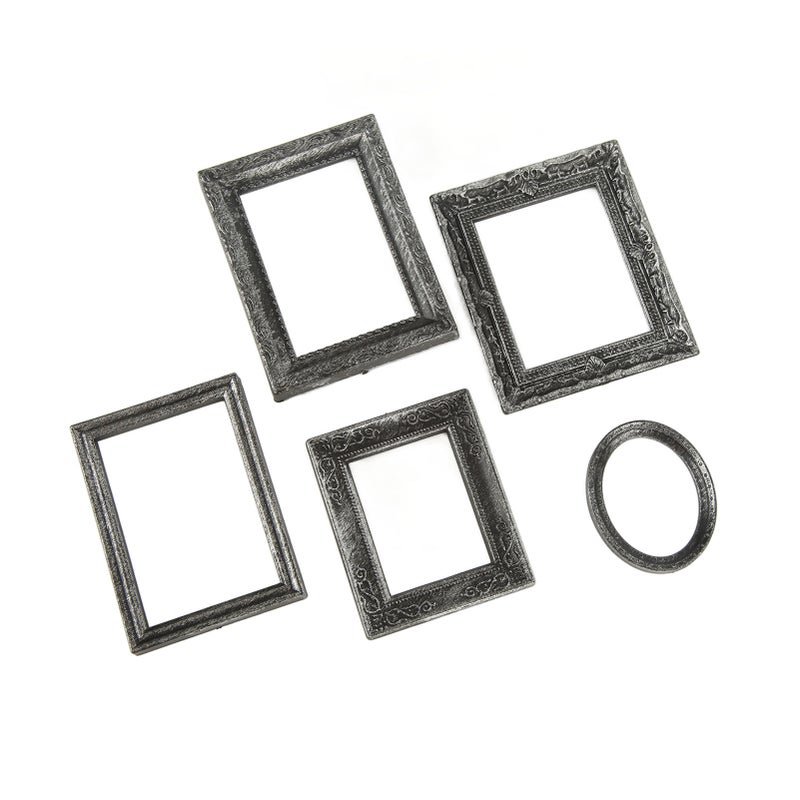 Miniature Photo Frame: Vintage Engraved Durable Plastic - Sufficient Quantity Dollhouse Picture Frame for Dollhouse Decoration, Girls Party Toys, Dollhouse Lovers - Image 2