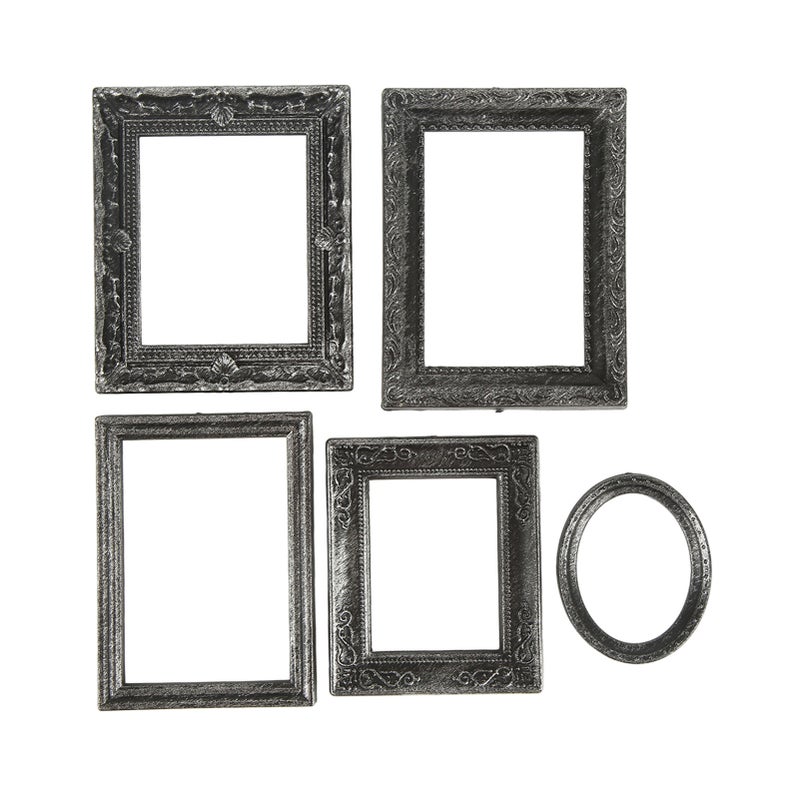 Miniature Photo Frame: Vintage Engraved Durable Plastic - Sufficient Quantity Dollhouse Picture Frame for Dollhouse Decoration, Girls Party Toys, Dollhouse Lovers - Image 1