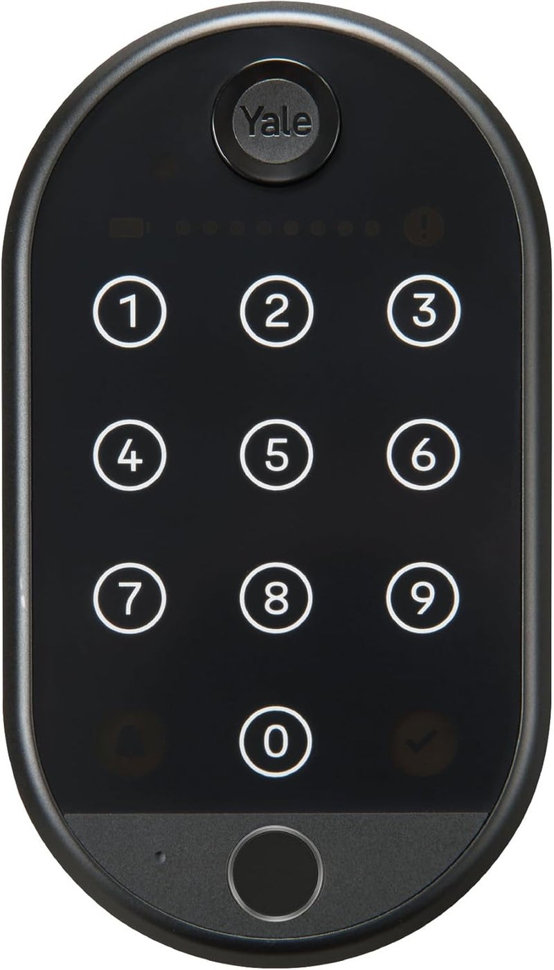Yale Smart Fingerprint Keypad, 4-8 Digit Code, Keyless Entry, Smart Lock Accessory, Backlit Keypad, Water & Dust Resistance, Battery Powered, 05/303000/BL - Image 1