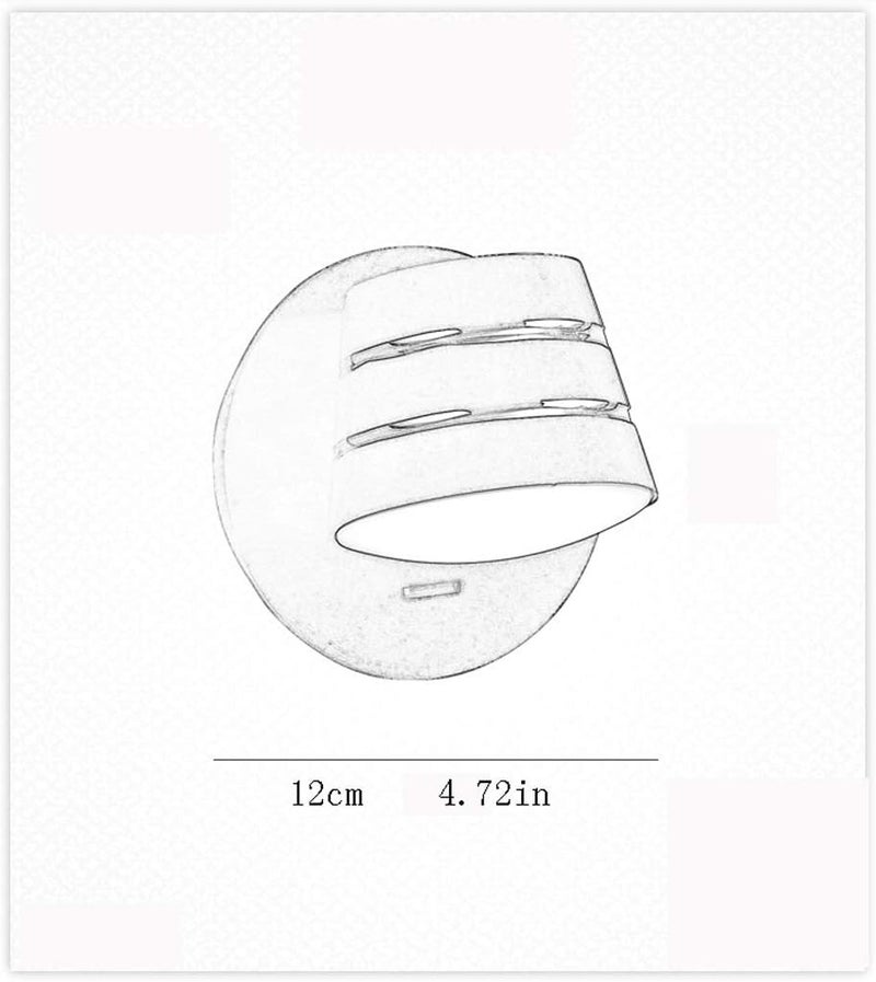 Wall lamp LED Wall Light Fixtures Nordic Design Bedroom Lamp with On Off Switch 4000K About Rotatable Wall Sconce Wall Light Wall Lantern (Color : White) - Image 2