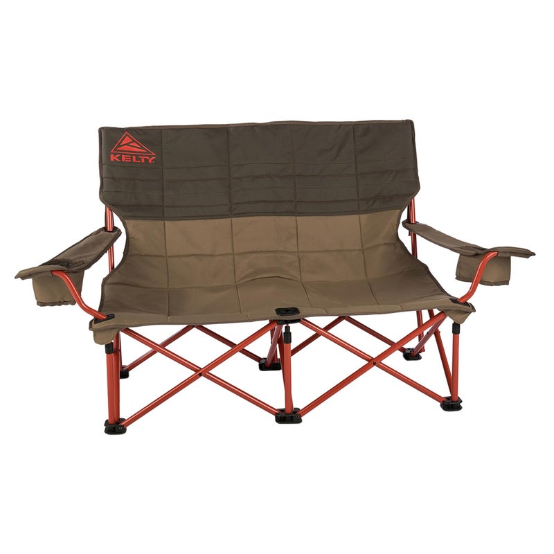 Kelty Low Loveseat Oversized 2-Person Heavy Duty Folding Camp Chair, Double Seat for Soccer Games, Tailgating, Beach Days (Low Height/Bungee) - Image 1