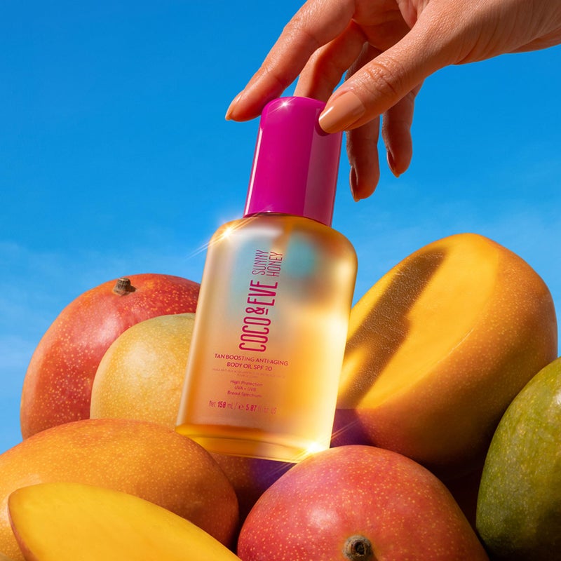Coco & Eve Tan Boosting Anti-Aging Body Oil SPF20 - Tanning Accelerator Spray, UVA UVB Sun Protection | Moisturizing Outdoor Bronzing Enhancer with Natural Ingredients, Antioxidants (5.07 Fl Oz) - Image 4