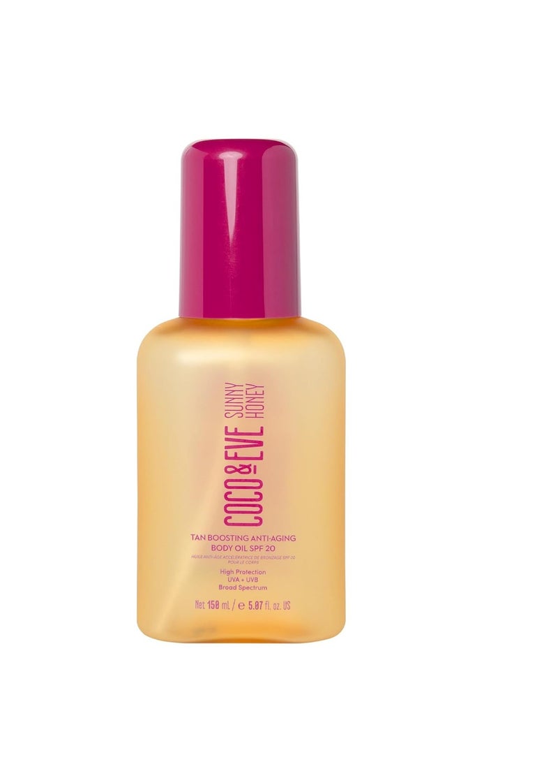 COCO & EVE Coco & Eve Tan Boosting Anti-Aging Body Oil SPF20 - Tanning Accelerator Spray, UVA UVB Sun Protection | Moisturizing Outdoor Bronzing Enhancer with Natural Ingredients, Antioxidants (5.07 Fl Oz)  - Image 1