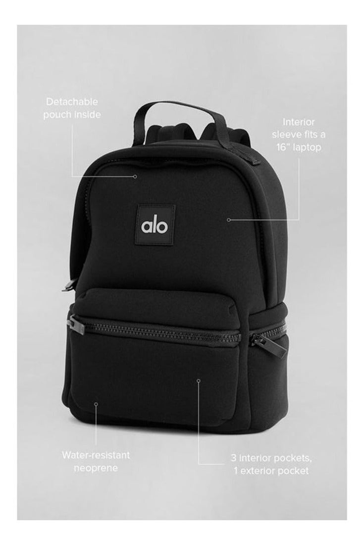 alo ALO double-shoulder backpack, water-resistant matte black fitness bag - Image 2