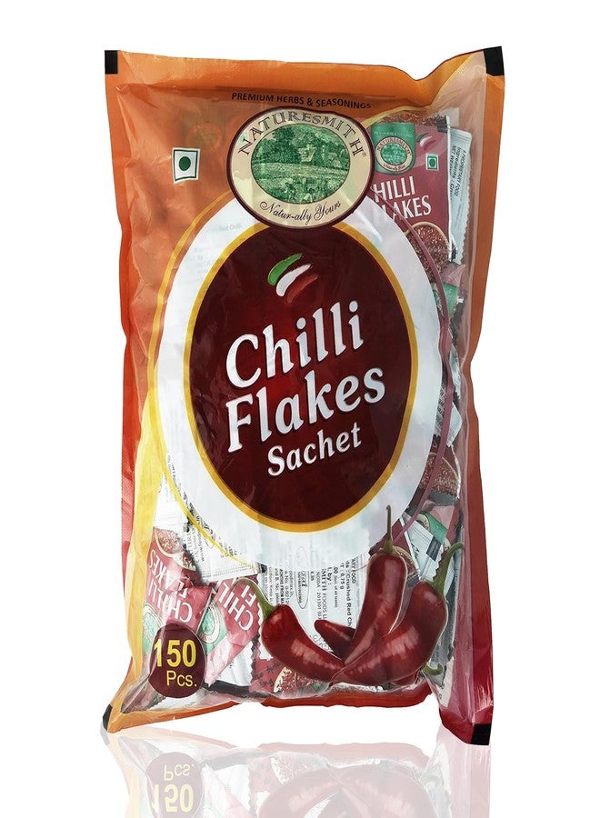 nature smith NATURESMITH SACHET CHILLI FLAKES || 150 PCS OF RED CHILLI FLAKES SACHET POUCH || - Image 1