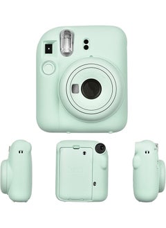 O Ozone Silicone Case for Fujifilm Instax Mini 12 Instant Camera Case |Soft Protective Camera Cover with Adjustable Shoulder Strap - Mint Green  - Image 1