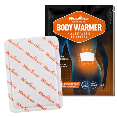 Body Warmers with Adhesive Heat Warmer Patch Disposable Air Activated Hot Warmers Up to 12 Hours of Heat WarmSpark 10 Packs