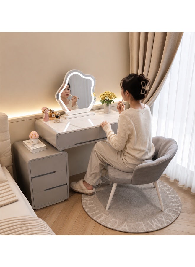 keke Makeup Vanity Table Dressing Table Flip Mirror With Drawers And Chair - Image 2
