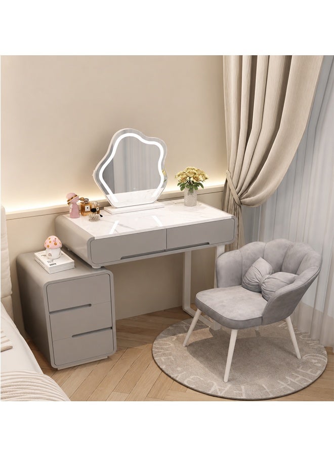 keke Makeup Vanity Table Dressing Table Flip Mirror With Drawers And Chair - Image 1