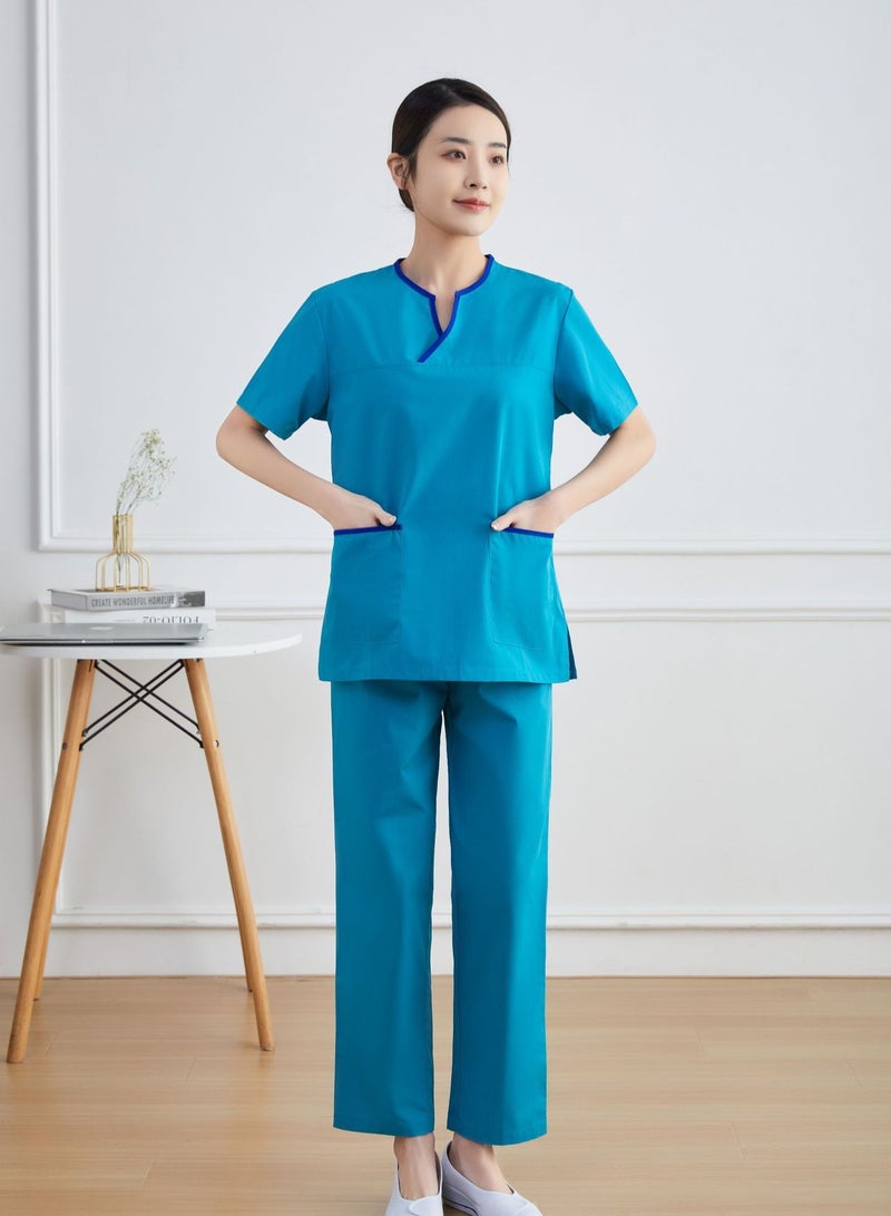 KUYING New Summer Thin Nurse Uniform Split Set Medical Work Uniform  - Image 1