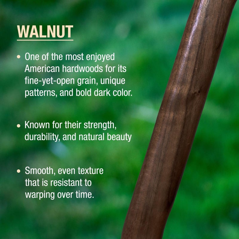 DMI Lightweight Wooden Walking Cane with Curved Handle - Durable Walnut Walking Stick, Made in the USA - Image 2
