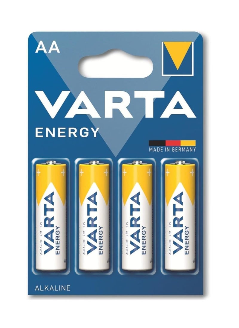 VARTA Energy Alkaline Battery AA , 4 pec , 1.5V , 4106 , STILO , LR6 , MN1500 For daily use made in germany  - Image 1