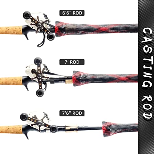 SF Fishing Casting Rod Socks Braided Mesh Rod Sleeve Cover Protector Pole Gloves Six Colors 6PCS Fit Casting Rod 6-1/2FT to 7-1/2FT - Image 3