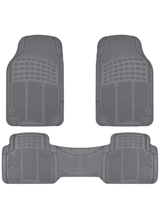 BDK MT783PLUS ProLiner Original Heavy-Duty Front & Rear Rubber Floor Mats, Gray, 3 Piece (Pack of 1) - Image 2