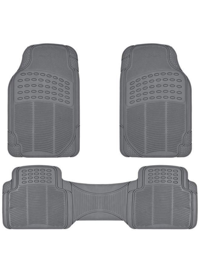 BDK MT783PLUS ProLiner Original Heavy-Duty Front & Rear Rubber Floor Mats, Gray, 3 Piece (Pack of 1) - Image 1