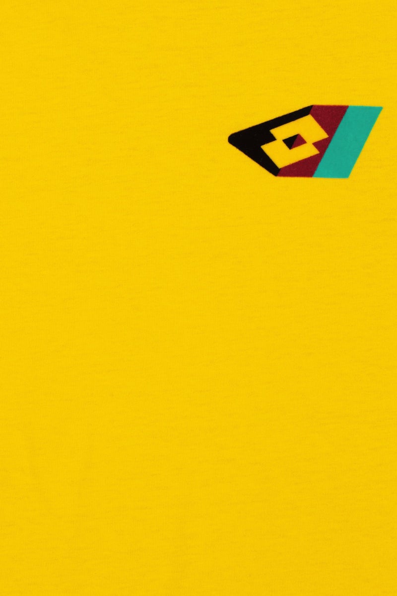 LOTTO Men Sportswear Fit Short Sleeve Outdoor T-Shirt, Yellow - Image 5