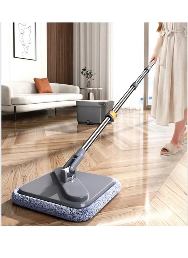 Cady One - 360 Degree Spin Mop and Bucket Flat Design Self Separating Mop Set with 4 Microfiber Pads and Extendable Handle Ideal for Cleaning All Types of Floors - Image 1
