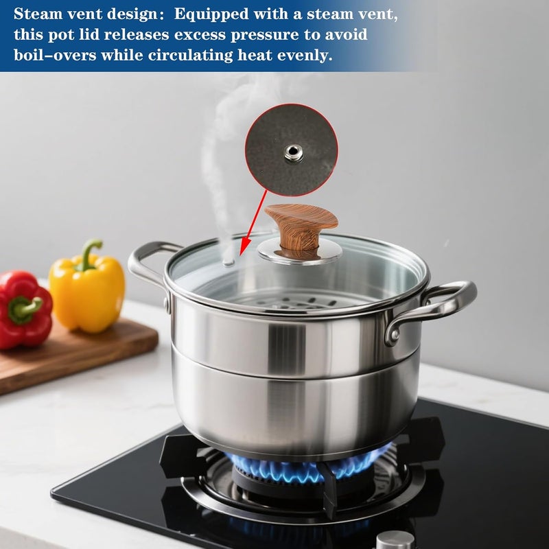 Bigwinyep 11 Inch Replacement Glass Lid for Frying Pan, Universal Pan Lid 6,8,9.5,10.5,11,12,12.5 Inch Pot Cover for Cookware Cooking, Frying Pans, Wok - Image 5