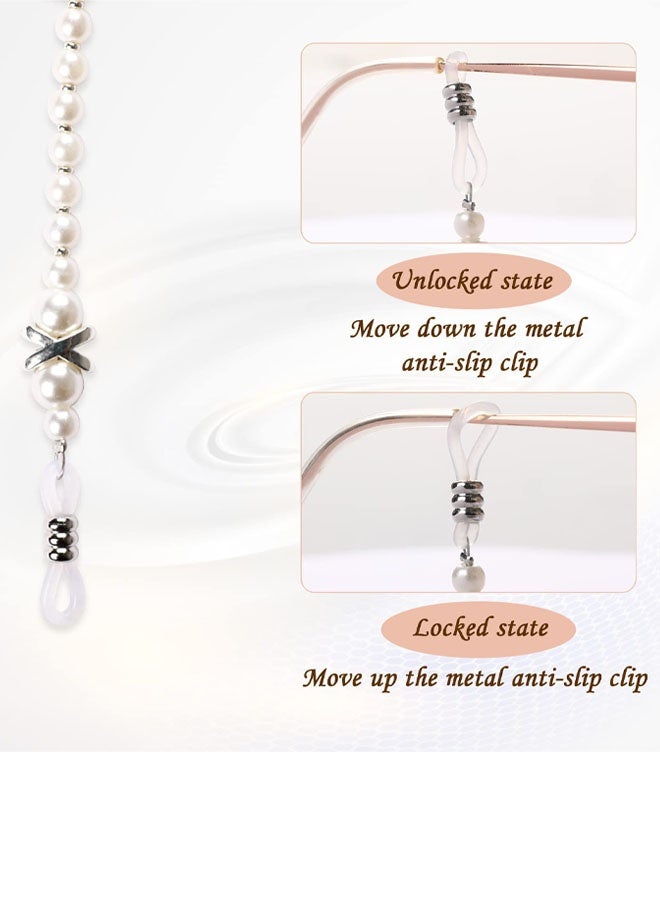 Pearl Eyeglass Chain, Stylish Beaded Eyeglass Chain, Bead Eye Glasses Holders Around Neck - Image 3
