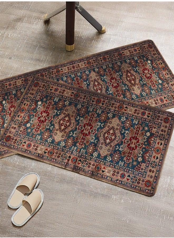 Generic 2 PCS Kitchen Floor Mats Rugs Set, Cushion Floor Carpet, Waterproof, Oil Resistant and Anti-Fatigue PU Standing Mat for Kitchen, Floor, Office, Sink, Laundry 45*75CM+45*120CM  - Image 2