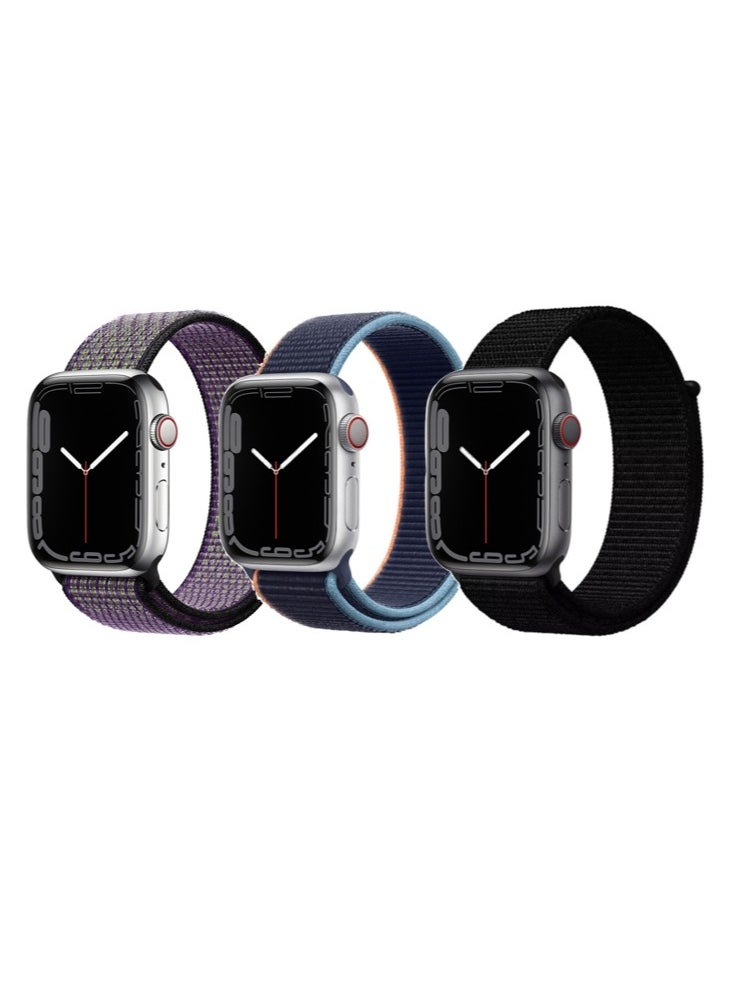 بيرفيي 3 قطع لتبديل سوار الساعة لساعة Apple Watch بأحجام 41/40/38 ملم من السلسلة 8/7/6/5/4/SE.  - Image 1