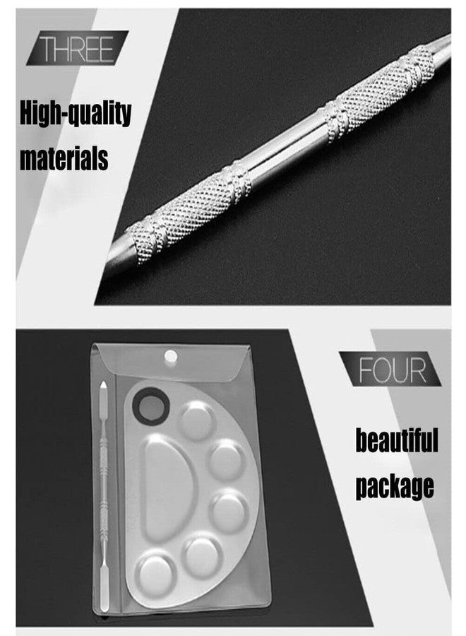 Glamezone Best Professional Quality Stainless Steel Cosmetic Makeup Mixing Plate - Image 4