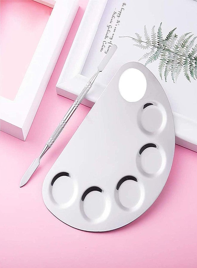 Glamezone Best Professional Quality Stainless Steel Cosmetic Makeup Mixing Plate - Image 3