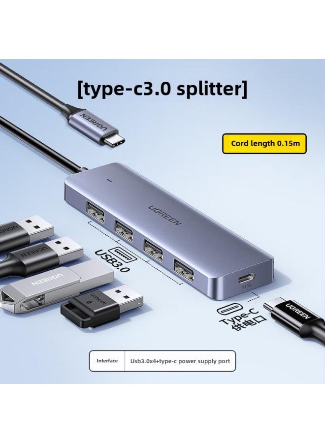 Green Union Type-C Extension Applicable To Apple MacBook Huawei Computer USB-C To HDMI/VGA 4K HD-Color:50319 【6-in-1】 Hdmi+vga Model Space Gray - Image 2