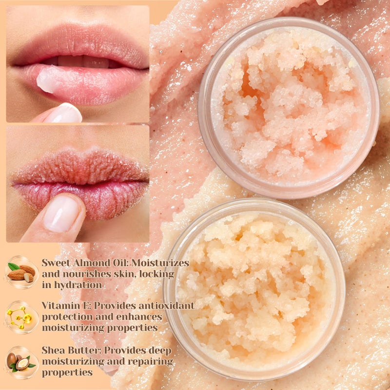 JUYRLE Sugar Lip Scrub Making Kit- 35Pcs Make Your Own Sugar Lip Scrub with Shea Butter, Almond Oil, Essential Oils, Moisturizing and Exfoliating Dry Lip, DIY Organic Lip Care Gifts For Women & Men - Image 4