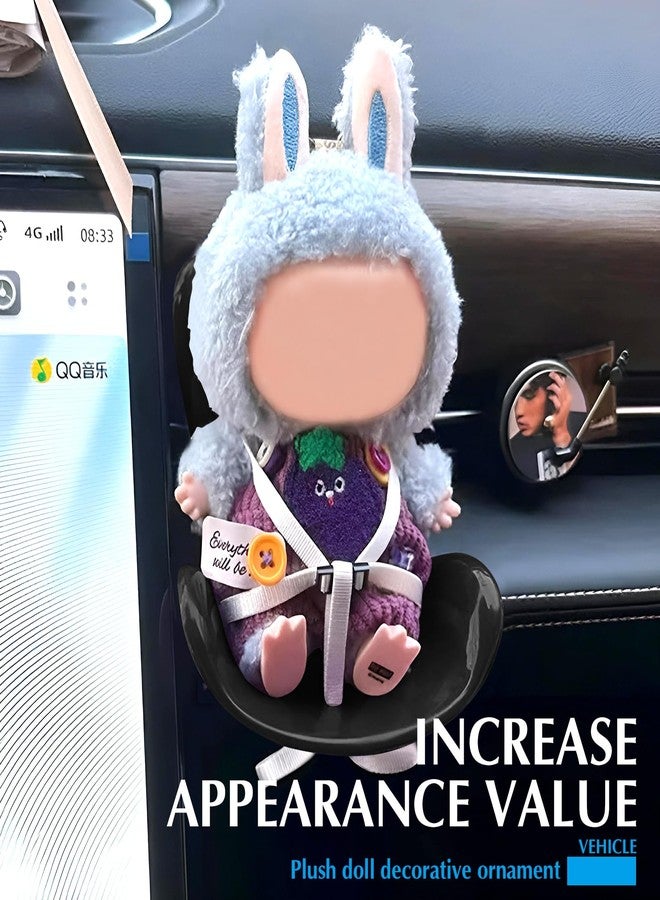 زينة سيارات أنيقة، ديكورات سيارات، إكسسوارات ديكور بلاستيكية، مقعد أريكة مزخرف لفتحات تكييف هواء السيارة، زينة أريكة مناسبة للعرض (أسود) - Image 3