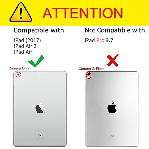 MOCA Case for ipad 9.7 inch 5th/6th Generation 2017/2018, Protective Case Cover for ipad 9.7 Air 1/2 Gen, Slim Adjustable Multi-Angle Stand, Auto Wake/Sleep - Image 2