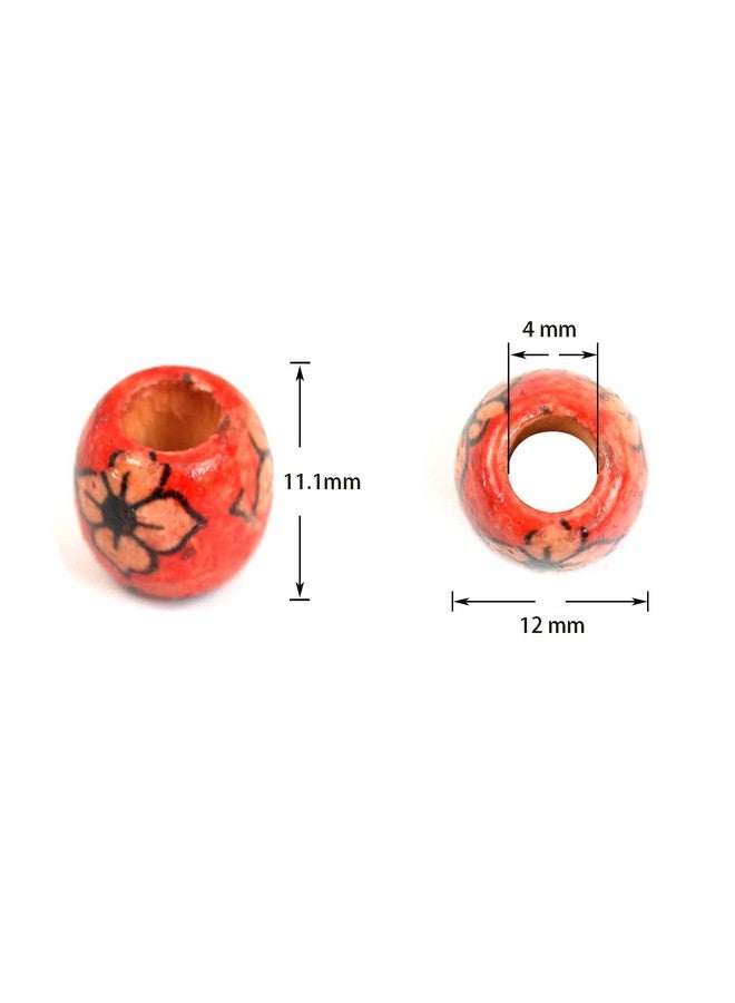 YTBYT 300 Pcs 12Mm Natural Painted Wood Hair Beads Round Loose Wooden Bead For Jewelry Making Diy Macrame Rosary Bracelet Necklace Hair Crafts - Image 2