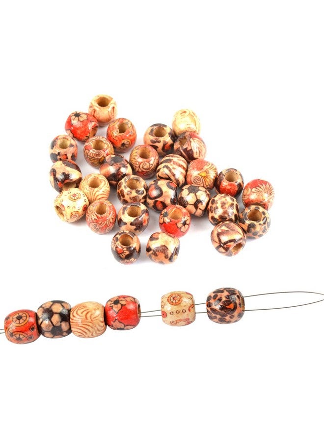 YTBYT 300 Pcs 12Mm Natural Painted Wood Hair Beads Round Loose Wooden Bead For Jewelry Making Diy Macrame Rosary Bracelet Necklace Hair Crafts - Image 5