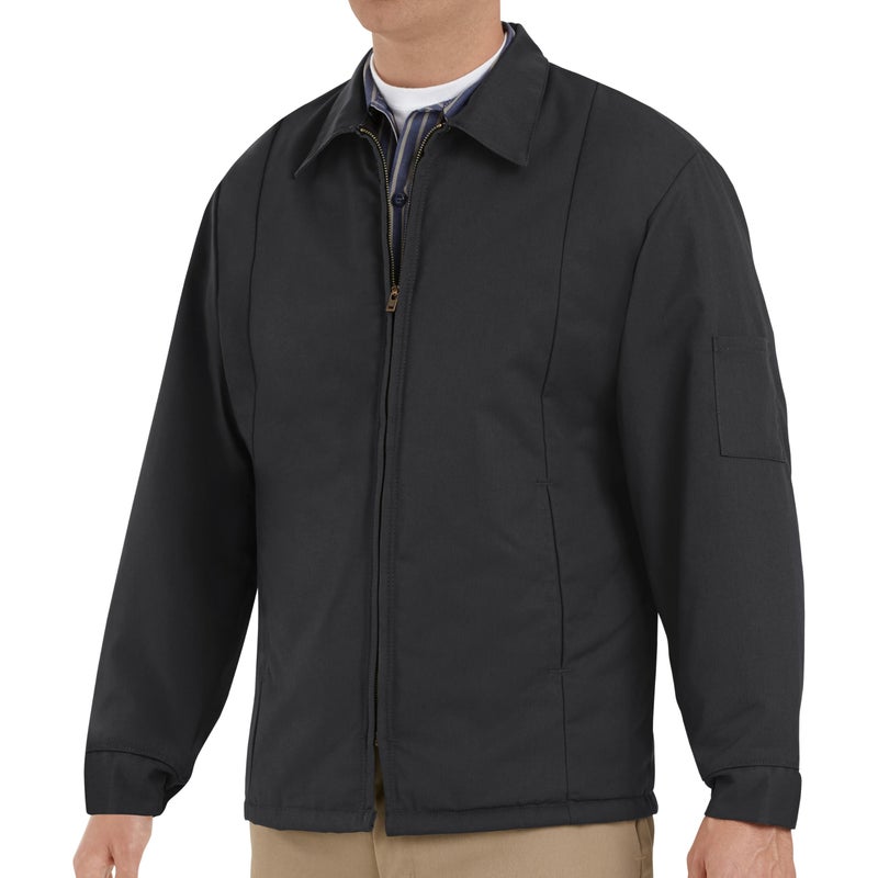 Red Kap Men's Perma-Lined Panel Jacket, Black, Large - Image 1