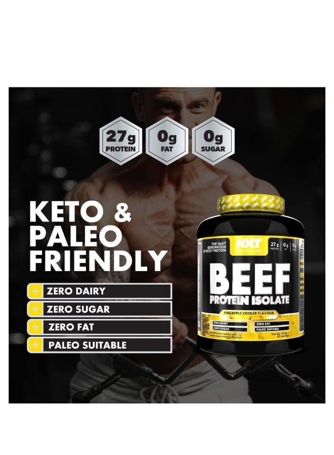 NXT Nutrition Beef Protein Isolate Juice Zero Dairy Pineapple Cooler 60 Servings 1800g - Image 3