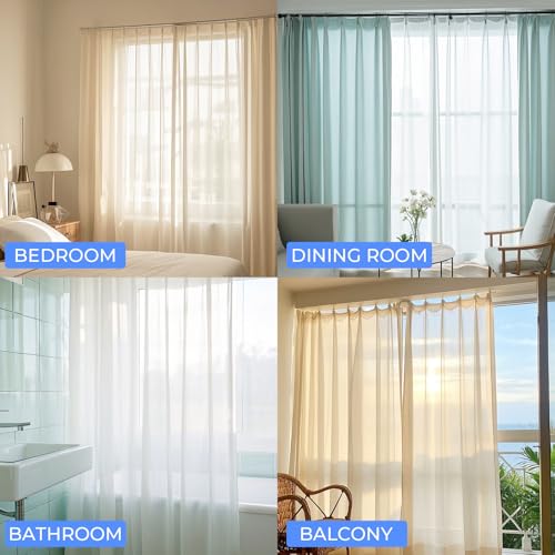 UBCGOTT Curtain Pleat Tape, 11 Yards Pleater Curtains Tape with 50 Pcs Stainless Steel Pleater Hooks with 4 Prongs, Pinch Pleat Curtain Drapes Tape for Handmade DIY Pleated Curtain - Image 5