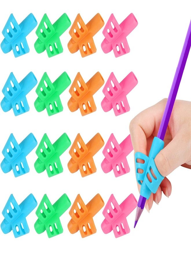 SANNIX 16 Pack Pencil Grippers for Kids Handwriting, Pencil Holder for Kids, Handwriting Grip, Ergonomic Training Pen Grips, Writing Tool for Toddlers, Preschoolers, Children - Image 1