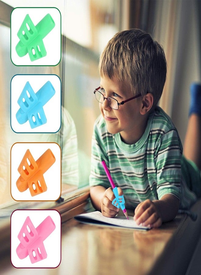 SANNIX 16 Pack Pencil Grippers for Kids Handwriting, Pencil Holder for Kids, Handwriting Grip, Ergonomic Training Pen Grips, Writing Tool for Toddlers, Preschoolers, Children - Image 4