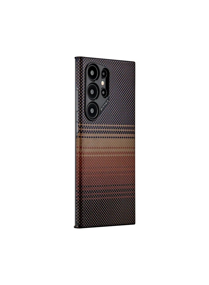PITAKA for S24 Ultra Case, 6.8 Inch, Compatible with MagSafe, Slim & Light Samsung Galaxy S24 Ultra Case, 1500D Aramid Fiber Made - MagEZ Case 4 - Sunset
