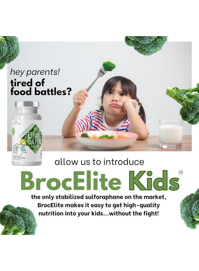 BrocElite بروك إليت ميرا لابز للأطفال | مكمل بروكلي مع مستخلص سلفورافان المستقر طبيعياً للأطفال | بدون بقايا جليفوسات | 30 كبسولة نباتية - Image 3
